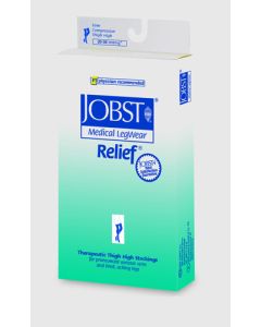 Jobst Relief 20-30 Thigh-Hi Black Small w/Silicone Band
