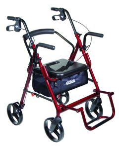 Duet Rollator/Transport Chair Burgundy