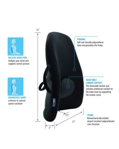 Lowback Backrest Support Obusforme Black (Bagged)